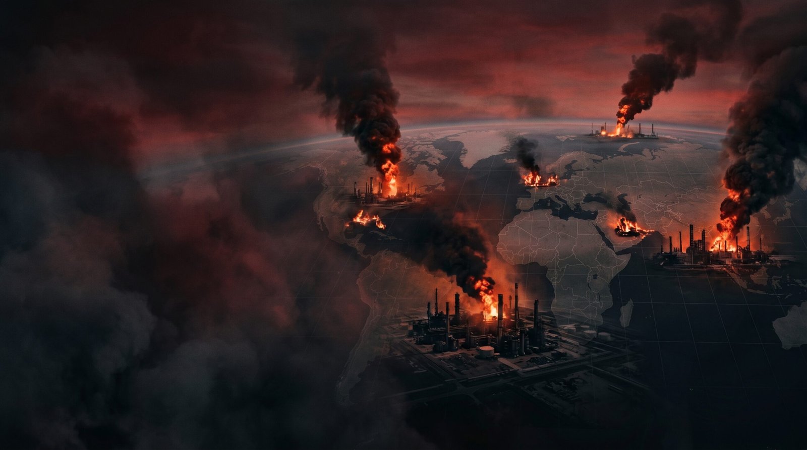 Oil refinery fires and shutdowns 2026 — global energy crisis