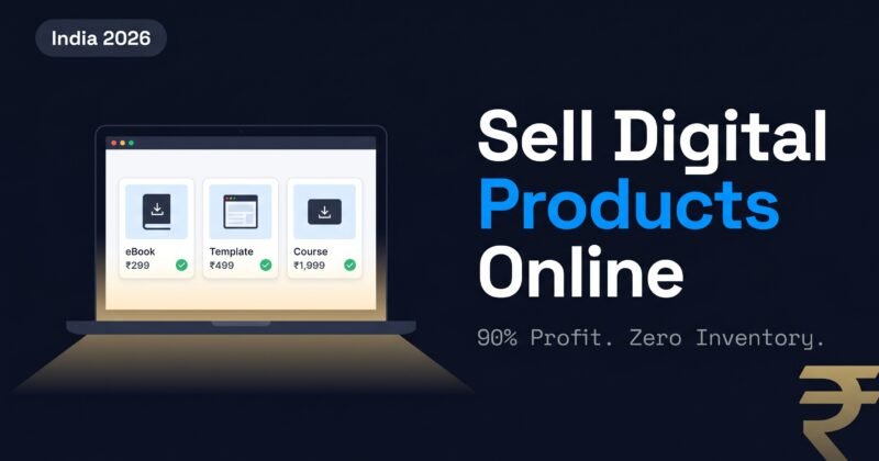 Sell Digital Products Online in India 2026 — Earn ₹1,000+ (Step-by-Step)