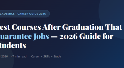 Best courses after graduation that guarantee jobs — 2026 guide for Indian students