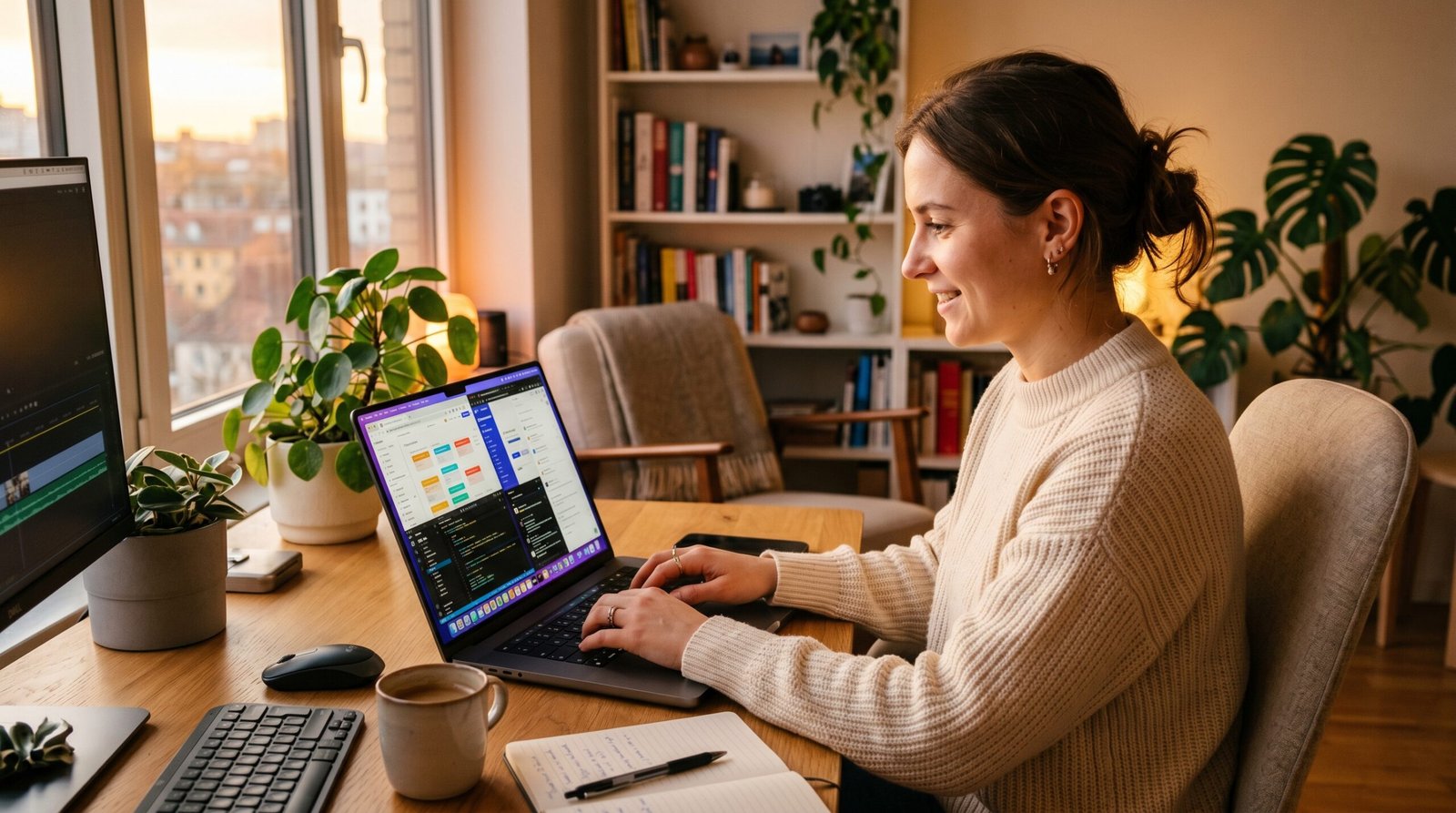 No-code developer working from home 2026 — build apps and earn online without coding