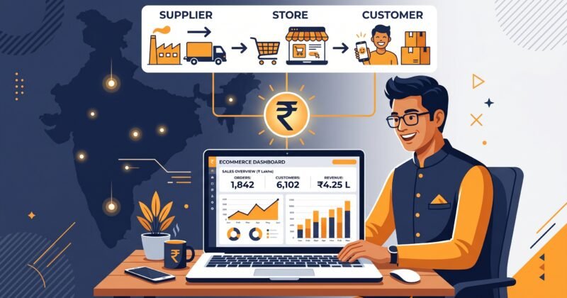 Dropshipping Business India 2026: ₹0 से शुरू करो, ₹1 लाख/महीना कमाओ