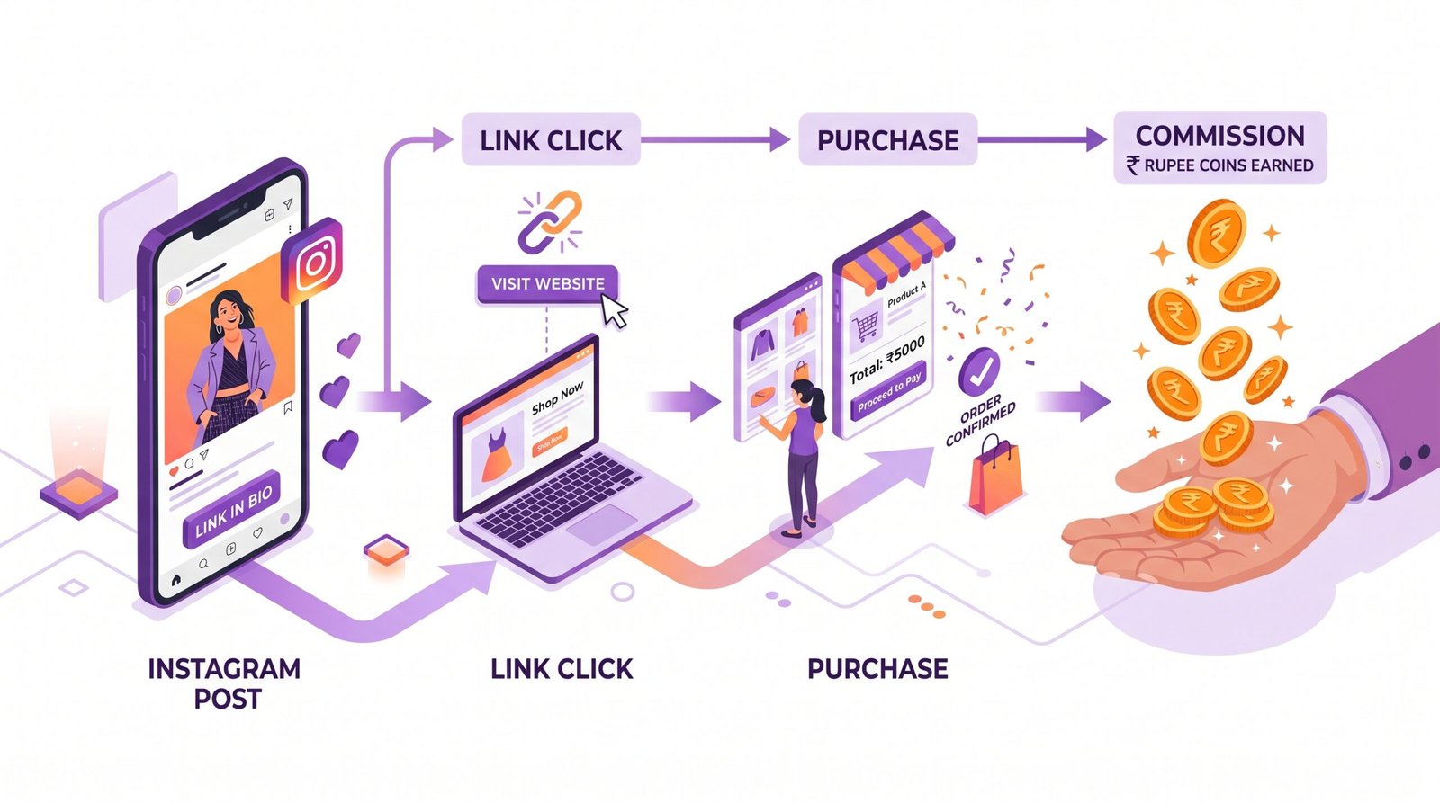 Instagram affiliate marketing India bina 10k followers paise kamaye