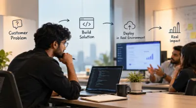 Forward Deployed Engineer collaborating with a customer team to build, deploy, and implement software solutions.